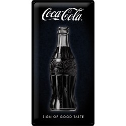 Placa metalica - Coca-Cola - Sign Of Good Taste - 25x50 cm